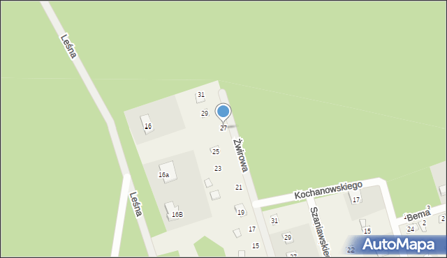 Jedlicze B, Żwirowa, 27, mapa Jedlicze B