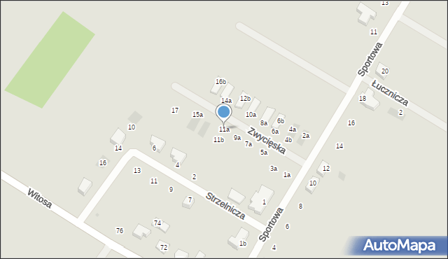 Jelcz-Laskowice, Zwycięska, 11a, mapa Jelcz-Laskowice