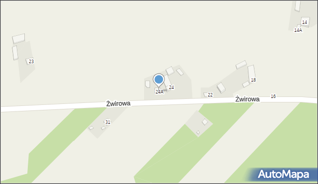 Jeruzal, Żwirowa, 24A, mapa Jeruzal