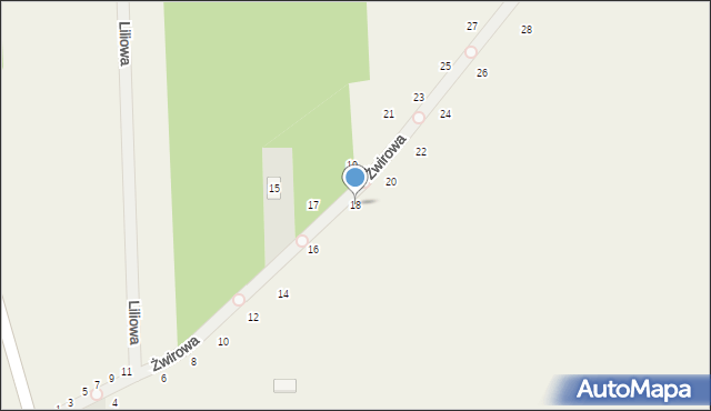 Jesionka, Żwirowa, 18, mapa Jesionka