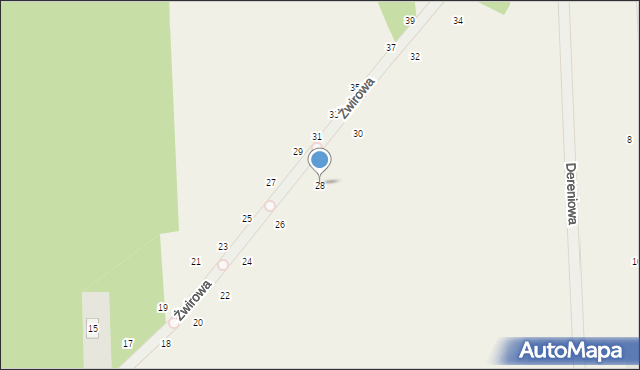 Jesionka, Żwirowa, 28, mapa Jesionka