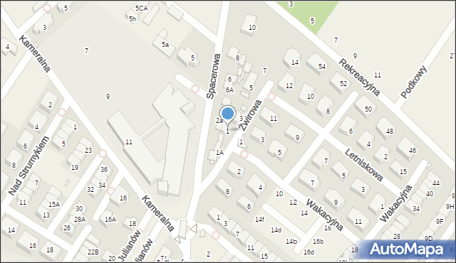 Józefosław, Żwirowa, 1, mapa Józefosław