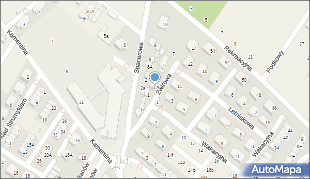 Józefosław, Żwirowa, 3A, mapa Józefosław