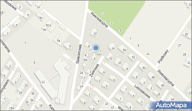 Józefosław, Żwirowa, 5A, mapa Józefosław