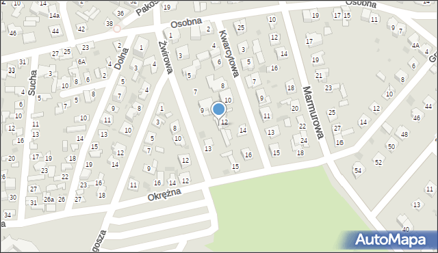 Kielce, Żwirowa, 11, mapa Kielc