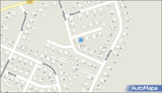 Kłobuck, Żwirki i Wigury, 11, mapa Kłobuck