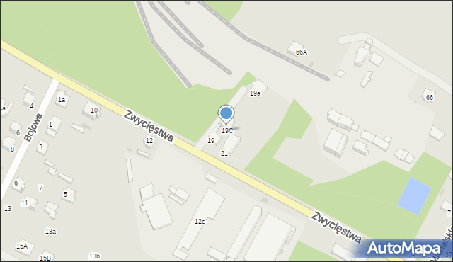 Knurów, Zwycięstwa, 19C, mapa Knurów