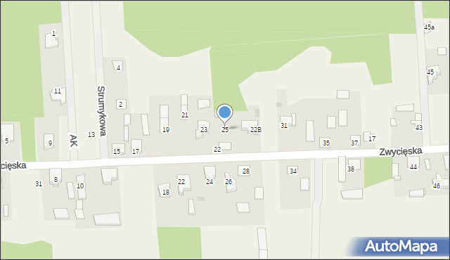 Kołaków, Zwycięska, 25, mapa Kołaków