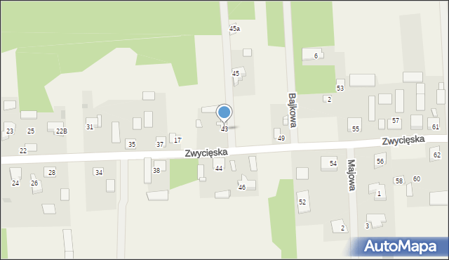 Kołaków, Zwycięska, 43, mapa Kołaków