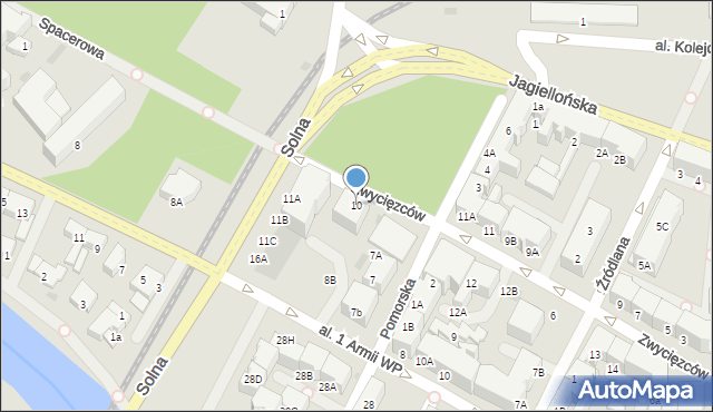 Kołobrzeg, Zwycięzców, 10, mapa Kołobrzegu