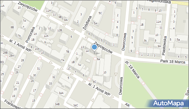 Kołobrzeg, Zwycięzców, 15, mapa Kołobrzegu