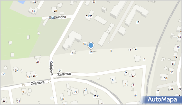 Komorów, Żwirowa, 10, mapa Komorów