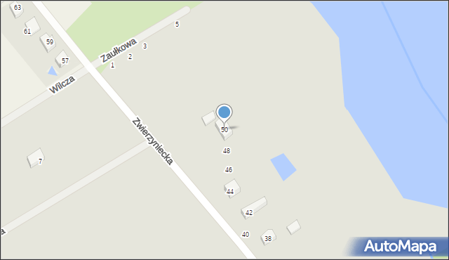 Kórnik, Zwierzyniecka, 50, mapa Kórnik