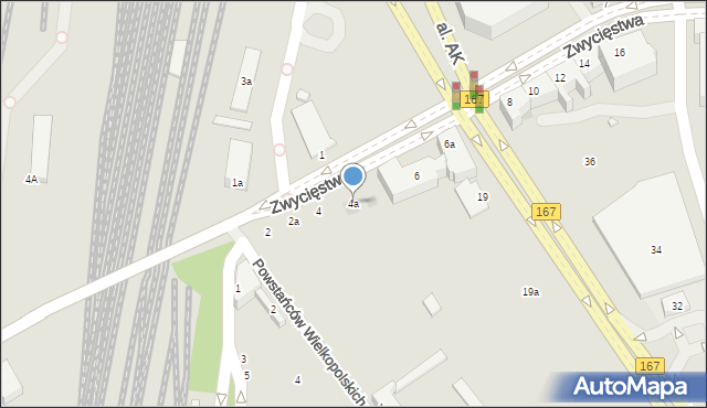 Koszalin, Zwycięstwa, 4a, mapa Koszalina