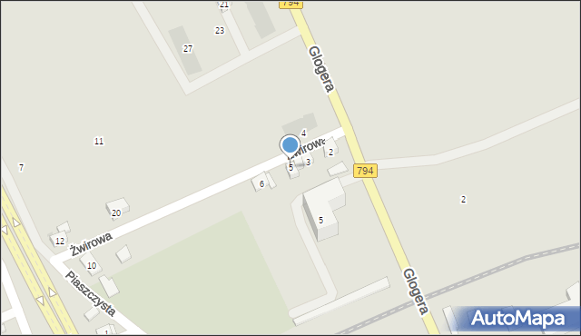 Kraków, Żwirowa, 5, mapa Krakowa