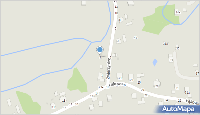 Łańcut, Zwierzyniec, 3, mapa Łańcut