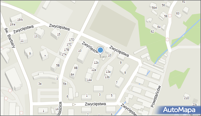 Łaziska Górne, Zwycięstwa, 10a, mapa Łaziska Górne