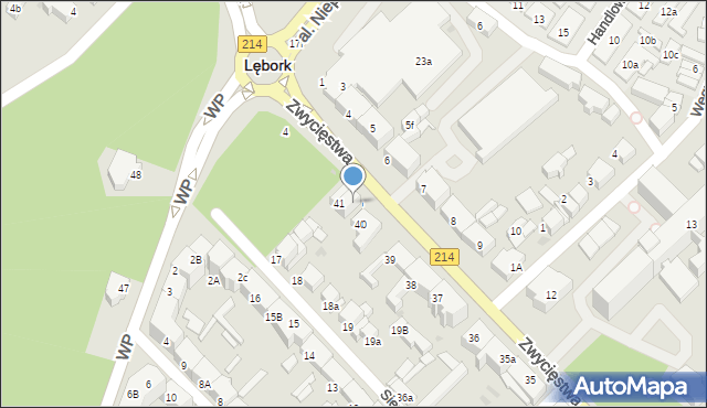 Lębork, Zwycięstwa, 41b, mapa Lębork