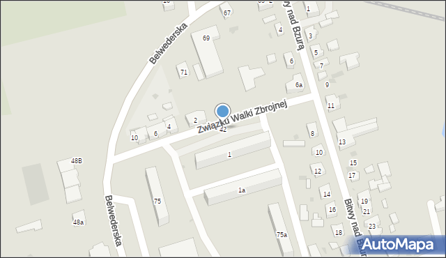 Łęczyca, Związku Walki Zbrojnej, 42, mapa Łęczyca