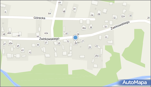 Lelów, Żwirkowskiego, 29, mapa Lelów