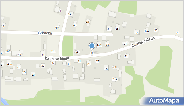 Lelów, Żwirkowskiego, 38, mapa Lelów