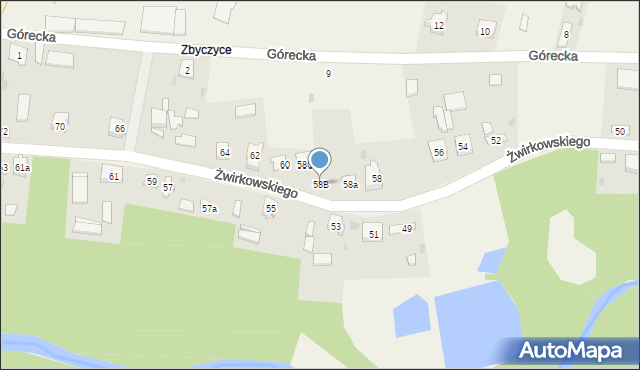 Lelów, Żwirkowskiego, 58B, mapa Lelów