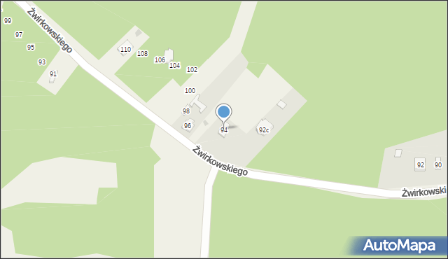 Lelów, Żwirkowskiego, 94, mapa Lelów