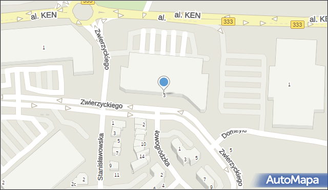 Lubin, Zwierzyckiego Józefa, prof., 3, mapa Lubin
