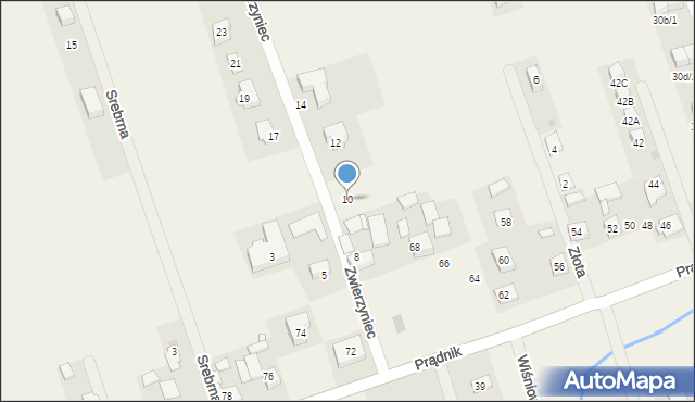 Łuczyce, Zwierzyniec, 10, mapa Łuczyce