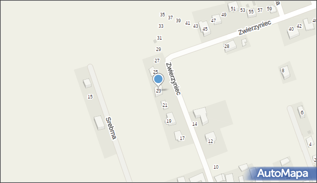 Łuczyce, Zwierzyniec, 23, mapa Łuczyce