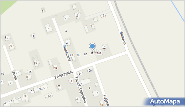 Łuczyce, Zwierzyniec, 99, mapa Łuczyce