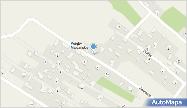 Majdan Królewski, Żwirowa, 3, mapa Majdan Królewski