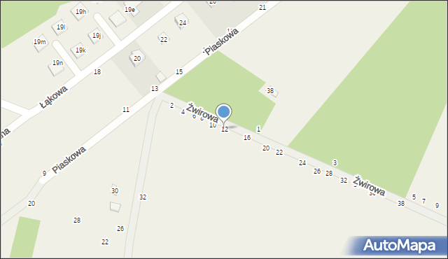 Maliszew, Żwirowa, 12, mapa Maliszew