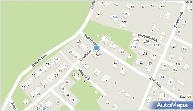 Marki, Żwirowa, 15A, mapa Marki