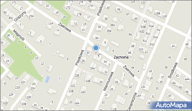 Marki, Żwirowa, 5A, mapa Marki