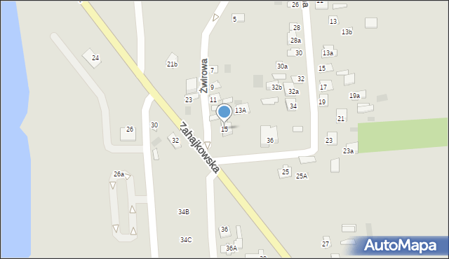 Międzyrzec Podlaski, Żwirowa, 15, mapa Międzyrzec Podlaski