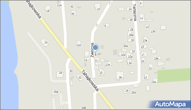 Międzyrzec Podlaski, Żwirowa, 9, mapa Międzyrzec Podlaski