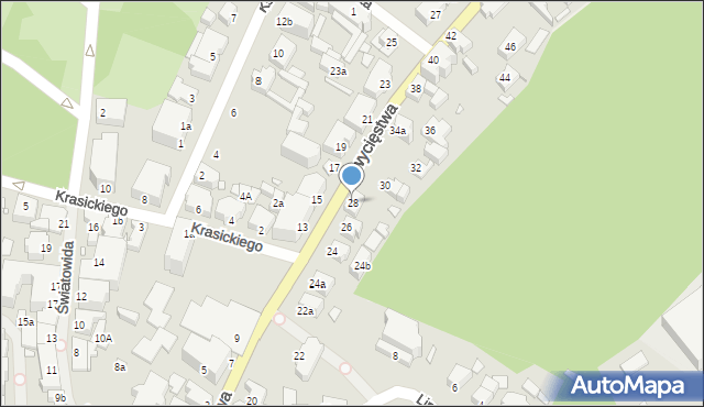 Międzyzdroje, Zwycięstwa, 28, mapa Międzyzdroje