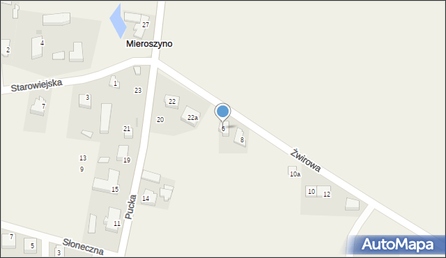 Mieroszyno, Żwirowa, 6, mapa Mieroszyno