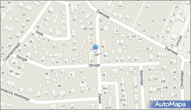 Mińsk Mazowiecki, Żwirki Franciszka, kpt. pil., 11B, mapa Mińsk Mazowiecki