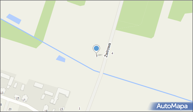 Mistów, Żwirowa, 3, mapa Mistów