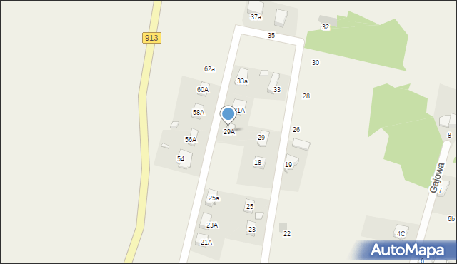 Myszkowice, Zwycięstwa, 29A, mapa Myszkowice