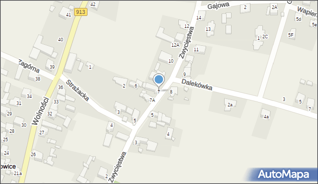 Myszkowice, Zwycięstwa, 7, mapa Myszkowice