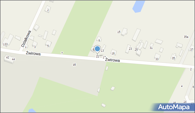 Nowe Osiny, Żwirowa, 11, mapa Nowe Osiny