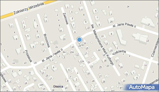 Nowy Dwór Mazowiecki, Żwirowa, 13, mapa Nowy Dwór Mazowiecki