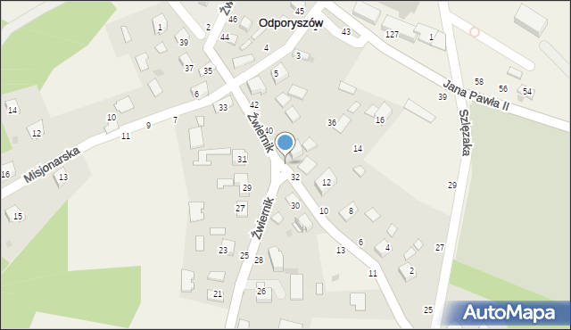 Odporyszów, Źwiernik, 34, mapa Odporyszów