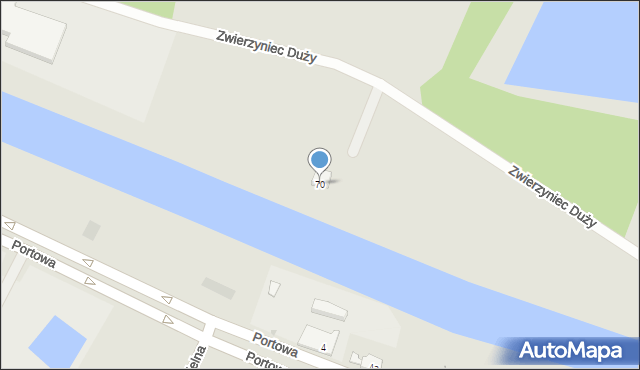 Oława, Zwierzyniec Duży, 70, mapa Oława