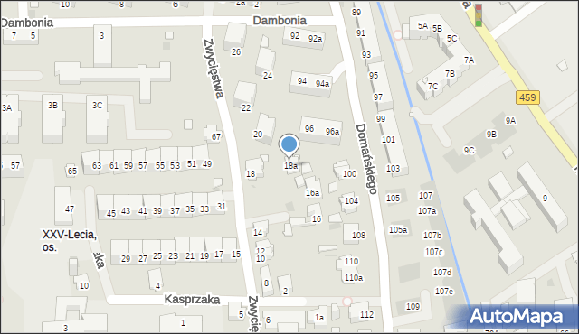 Opole, Zwycięstwa, 18a, mapa Opola