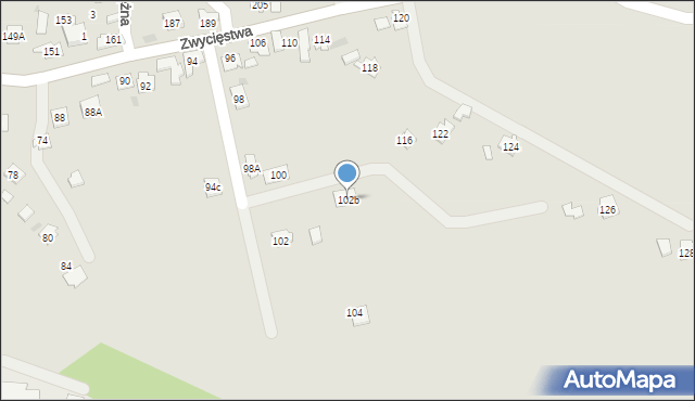 Oświęcim, Zwycięstwa, 102b, mapa Oświęcimia