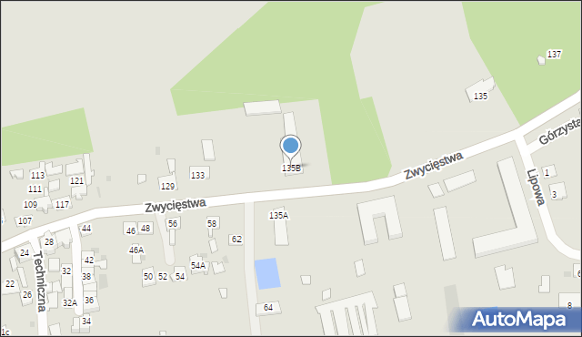 Oświęcim, Zwycięstwa, 135B, mapa Oświęcimia